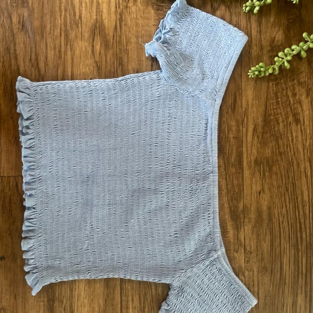 Essentials light blue top
